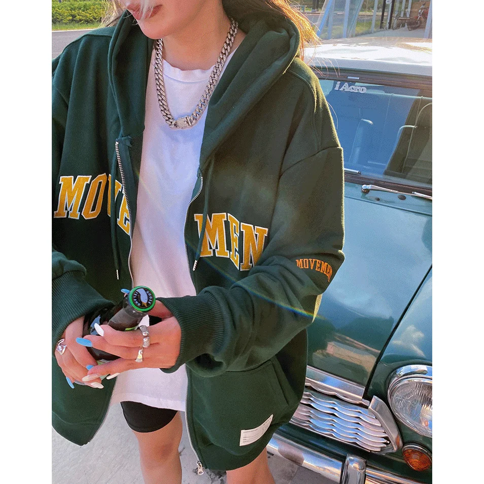 College Style Letter Sweatshirt Super Dalian Hoodie Women Autumn Zipper Long Sleeve Top Women Retro E-Harajuku Grunge Clothes
College Style Letter Sweatshirt Super Dalian Hoodie Women Autumn Zipper Long Sleeve Top Women Retro E-Harajuku Grunge Clothes