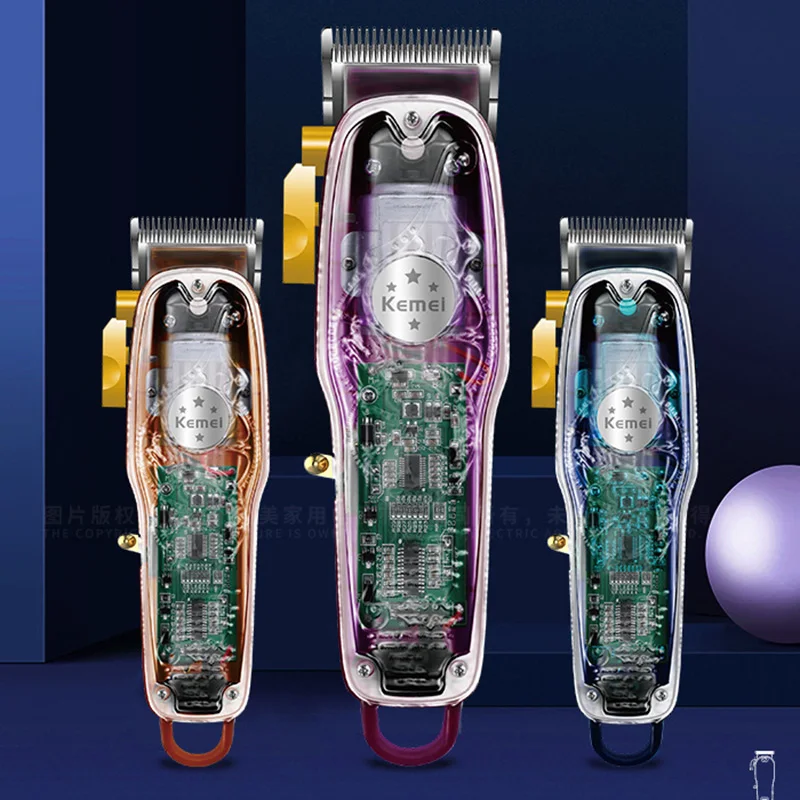 Kemei 2706 Professional Hair Clipper for Barber Electric Cordless Men Beard Hair Trimmer Fully Transparent Body Haircut Machine
Kemei 2706 Professional Hair Clipper for Barber Electric Cordless Men Beard Hair Trimmer Fully Transparent Body Haircut Machine
