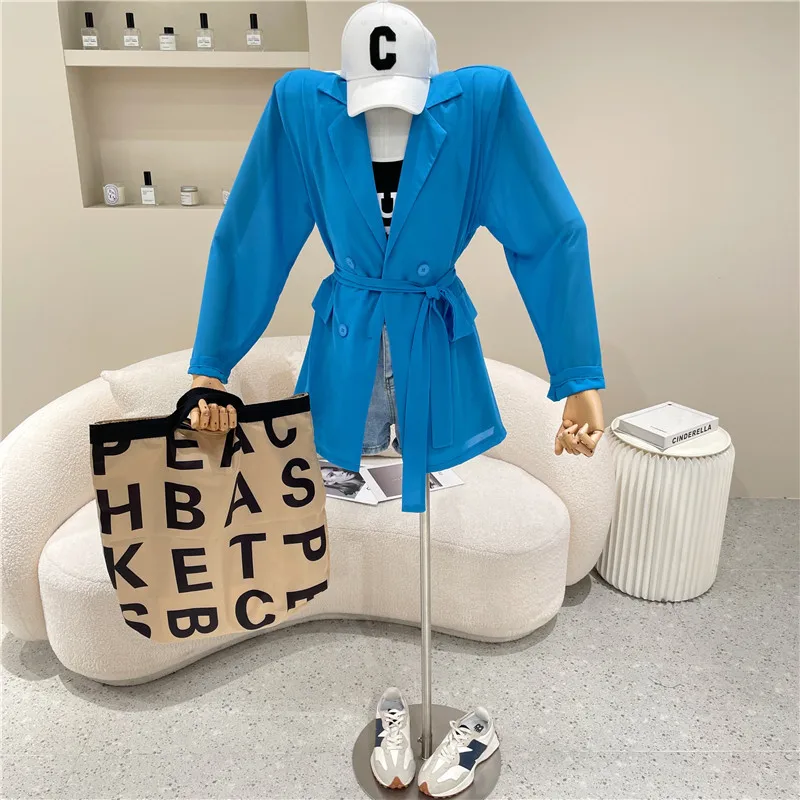Women's Clothing Summer 2021 Niche Design Fashion Thin Casual Lace Up Suit Coat New Style Long Sleeve Shirt
Women's Clothing Summer 2021 Niche Design Fashion Thin Casual Lace Up Suit Coat New Style Long Sleeve Shirt