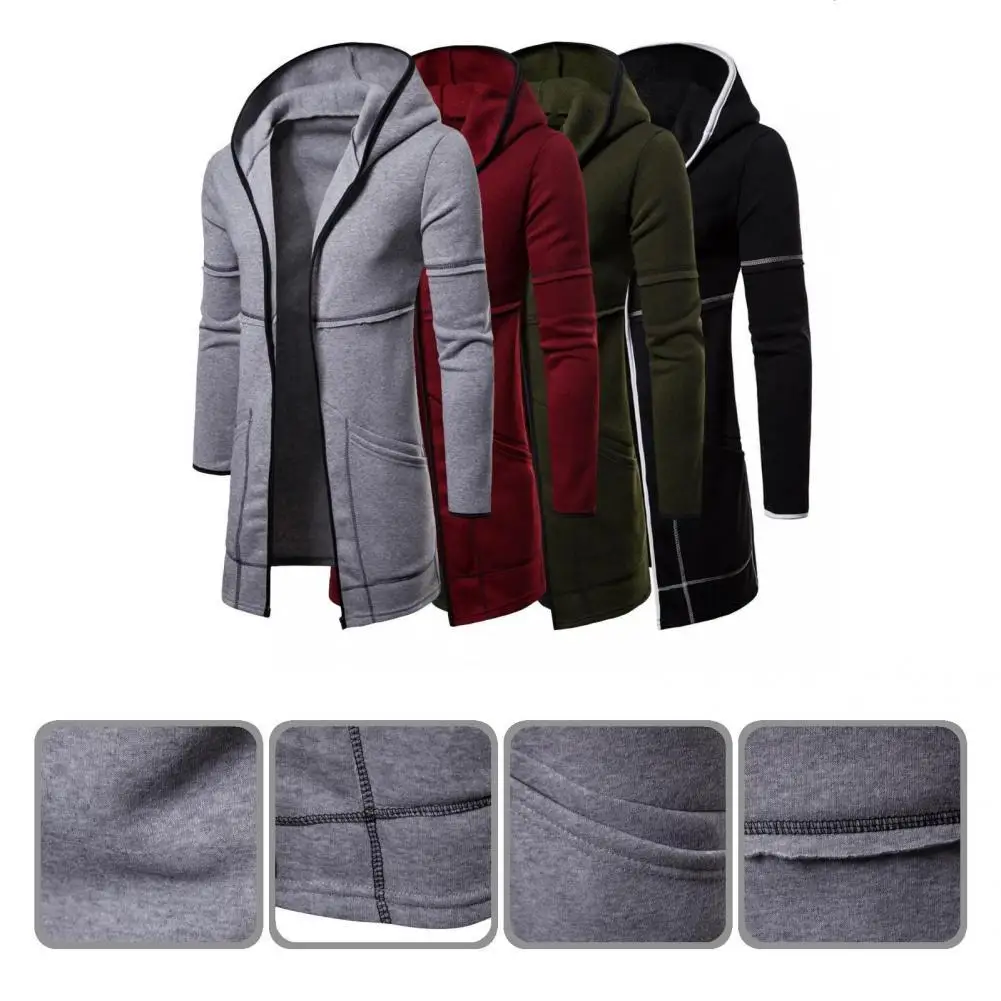 Fashion Mens Hooded Solid Trench Coat Jacket Cardigan Long Sleeve Outwear Blouse Long Coat For Autumn And Winter Splicing Hooded
Fashion Mens Hooded Solid Trench Coat Jacket Cardigan Long Sleeve Outwear Blouse Long Coat For Autumn And Winter Splicing Hooded