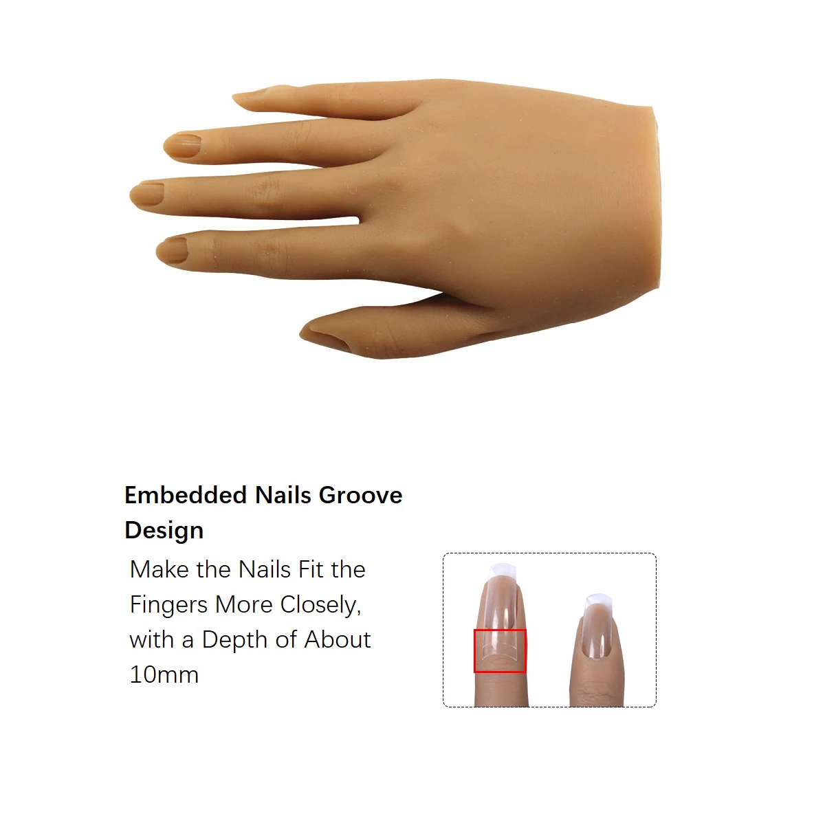 Silicone Practice Hand For Nails Lifesize Mannequin Female Model Display With Clip
Silicone Practice Hand For Nails Lifesize Mannequin Female Model Display With Clip