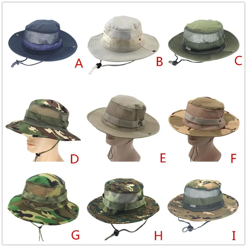 2019 Military Panama Safari Sun Hats Cap Summer Men Women Camouflage Bucket Hat With String Fisherman Cap &B 
2019 Military Panama Safari Sun Hats Cap Summer Men Women Camouflage Bucket Hat With String Fisherman Cap &B