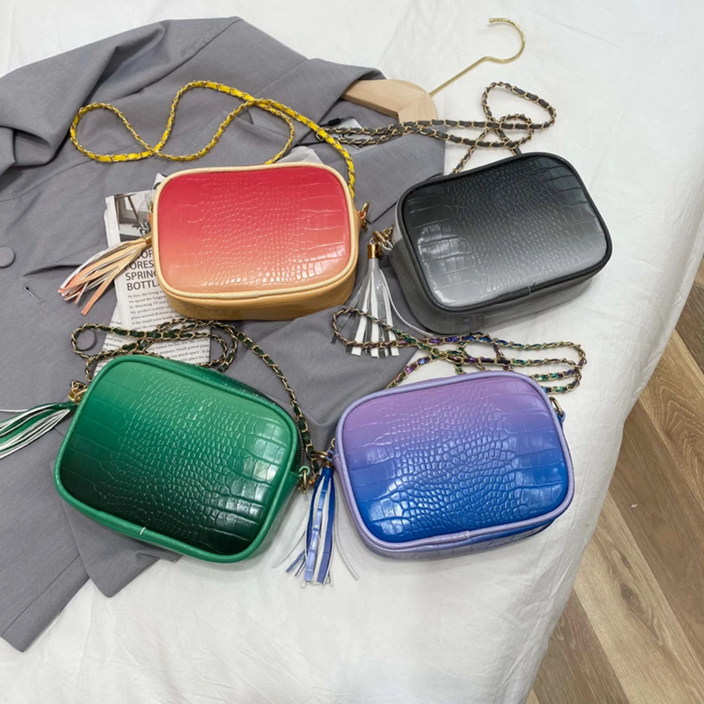 Popular PU Leather Crossbody Bags Female Gradient Color Messenger Bags Casual Ladies Small Alligator Square Handbag
Popular PU Leather Crossbody Bags Female Gradient Color Messenger Bags Casual Ladies Small Alligator Square Handbag
