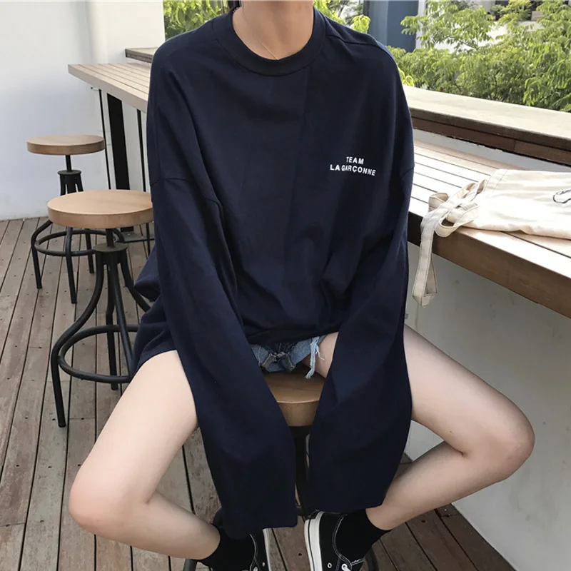 Autumn Women Harajuku Long T-shirts Korean oversized Drop Shoulder Long Sleeve Thin Shirts Female Batwing tshirt Streetwear Tops
Autumn Women Harajuku Long T-shirts Korean oversized Drop Shoulder Long Sleeve Thin Shirts Female Batwing tshirt Streetwear Tops