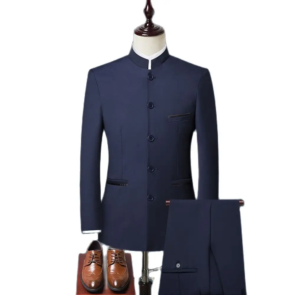 MyLoddy Chinese Style Stand Collar Suit Male Wedding Groom Slim Fit Plus Blazer Men 3 piece Suits Tuxedo (Jacket+Pant+Vest)
MyLoddy Chinese Style Stand Collar Suit Male Wedding Groom Slim Fit Plus Blazer Men 3 piece Suits Tuxedo (Jacket+Pant+Vest)