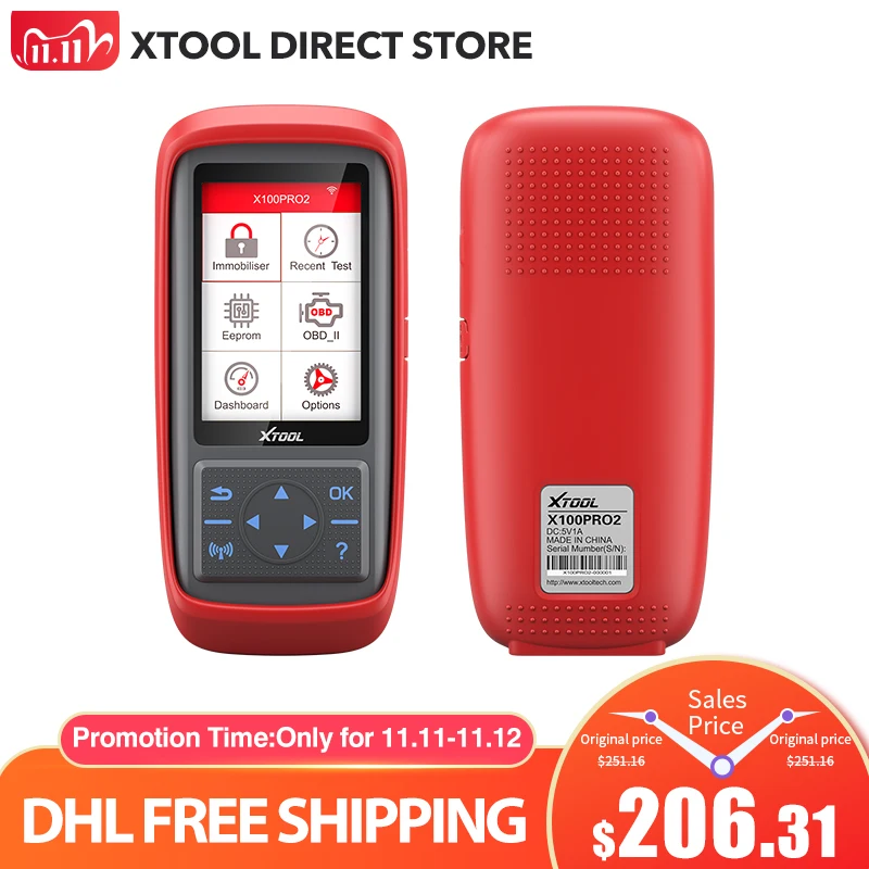 Программатор ключей XTOOL X100 Pro2 Автомобильный сканер OBD2 настройка одометра EEPROM