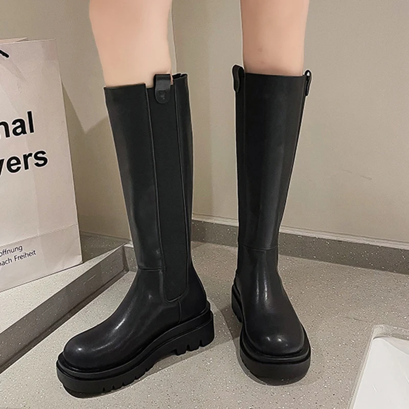 Rimocy Round Toe Platform Chelsea Boots Women 2021 Autumn Thick Bottom Knee High Boots Female Zip Black Pu Leather Woman Shoes
Rimocy Round Toe Platform Chelsea Boots Women 2021 Autumn Thick Bottom Knee High Boots Female Zip Black Pu Leather Woman Shoes