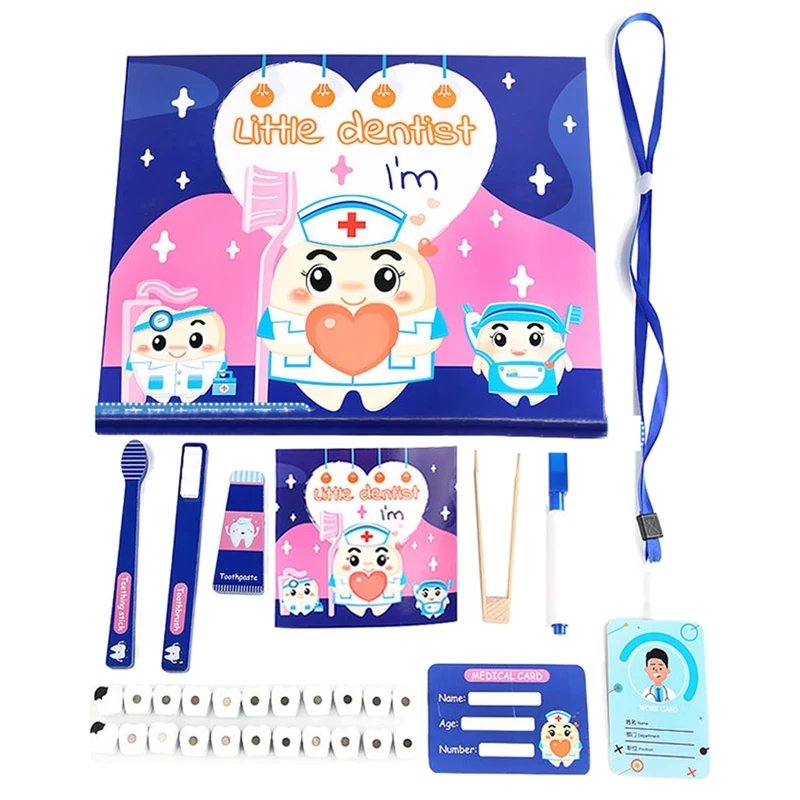 Children's Wooden Simulation Toy Role-Playing Toothbrush Tooth Extraction Game Kids Pretend Play Dentist Toy Set
Children's Wooden Simulation Toy Role-Playing Toothbrush Tooth Extraction Game Kids Pretend Play Dentist Toy Set