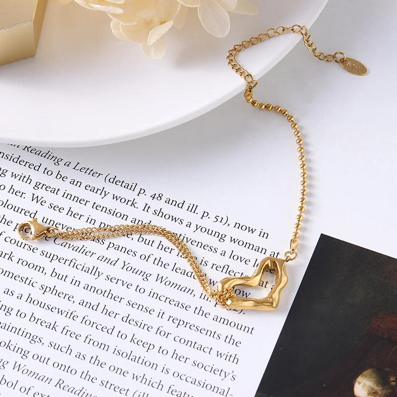 Geometric Splicing Chain Peach Heart Design Bracelet Simple Stainless Steel Love For Women's Punk Korean Accessories Jewelry
Geometric Splicing Chain Peach Heart Design Bracelet Simple Stainless Steel Love For Women's Punk Korean Accessories Jewelry