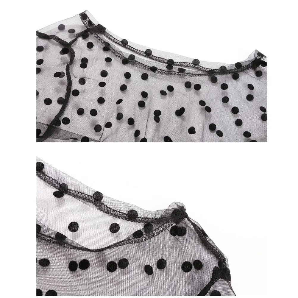 Women Long Sleeve Blouse Shirt Party Clubwear Women Top Blouse Casual Clothes Women Mesh Fishnet Cropped Dot Top Sexy
Women Long Sleeve Blouse Shirt Party Clubwear Women Top Blouse Casual Clothes Women Mesh Fishnet Cropped Dot Top Sexy