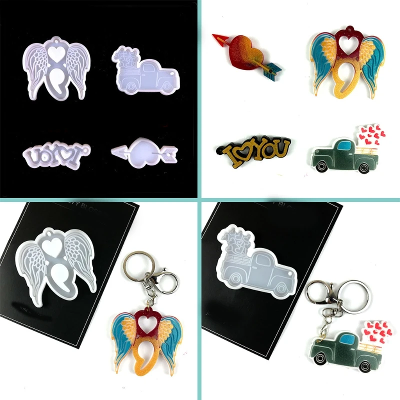 Valentine's Day Keychain Epoxy Resin Mold Handmade Ornaments Hanging Pendants Silicone Mould DIY Crafts Jewelry Decor
Valentine's Day Keychain Epoxy Resin Mold Handmade Ornaments Hanging Pendants Silicone Mould DIY Crafts Jewelry Decor