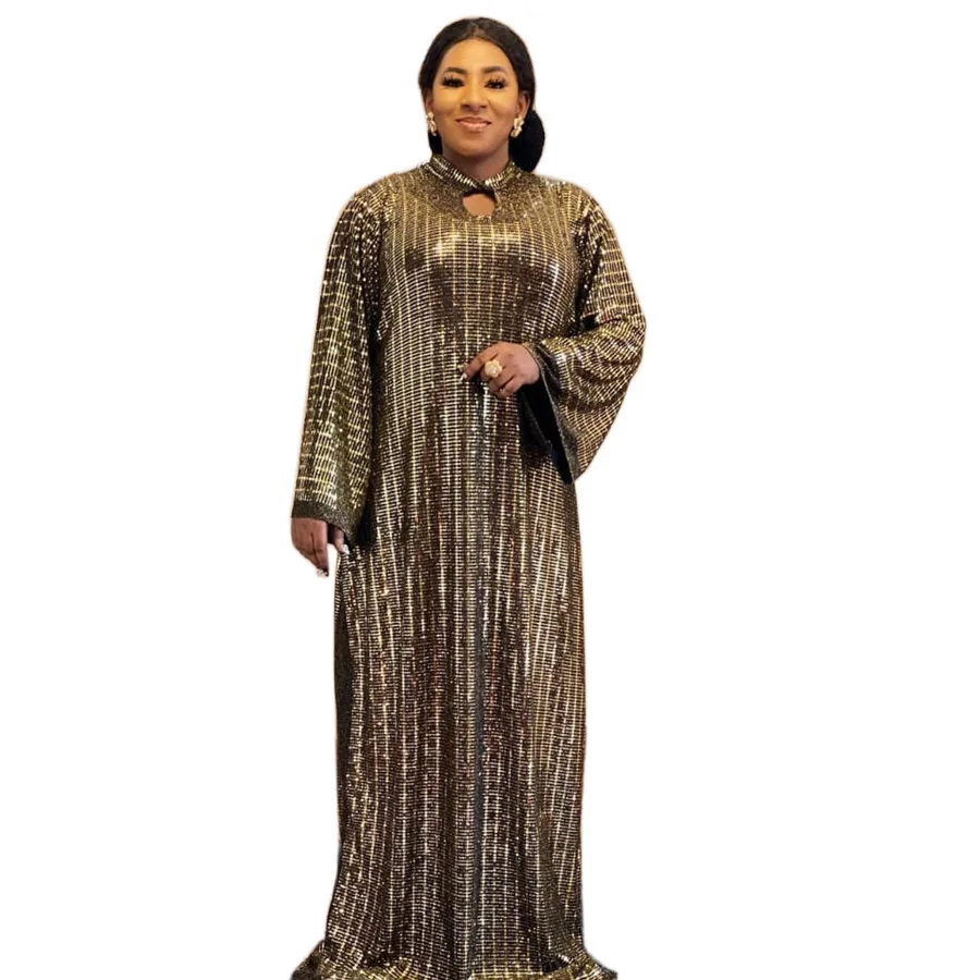 Stretch Sequins Long Sleeve Maxi Dress African Dresses for Women 2021 Ramadan Muslim Dress Party Boubou Robe Longue Abaya Dubai
Stretch Sequins Long Sleeve Maxi Dress African Dresses for Women 2021 Ramadan Muslim Dress Party Boubou Robe Longue Abaya Dubai