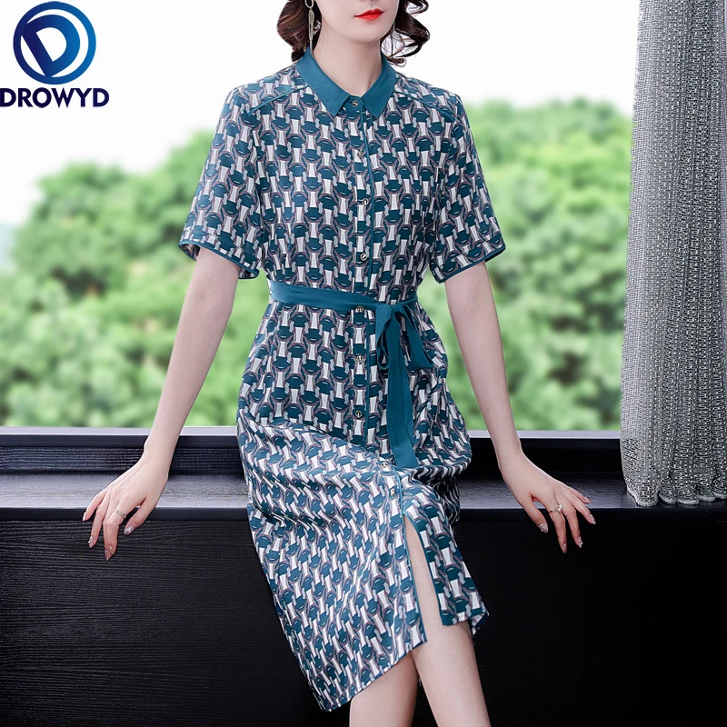 Women Beach Boho Maxi Dress Summer 2021 New Casual Print Silk Short Sleeve Turn-down Collar Belt Dress Party Traf Robe Vestidos 
Women Beach Boho Maxi Dress Summer 2021 New Casual Print Silk Short Sleeve Turn-down Collar Belt Dress Party Traf Robe Vestidos