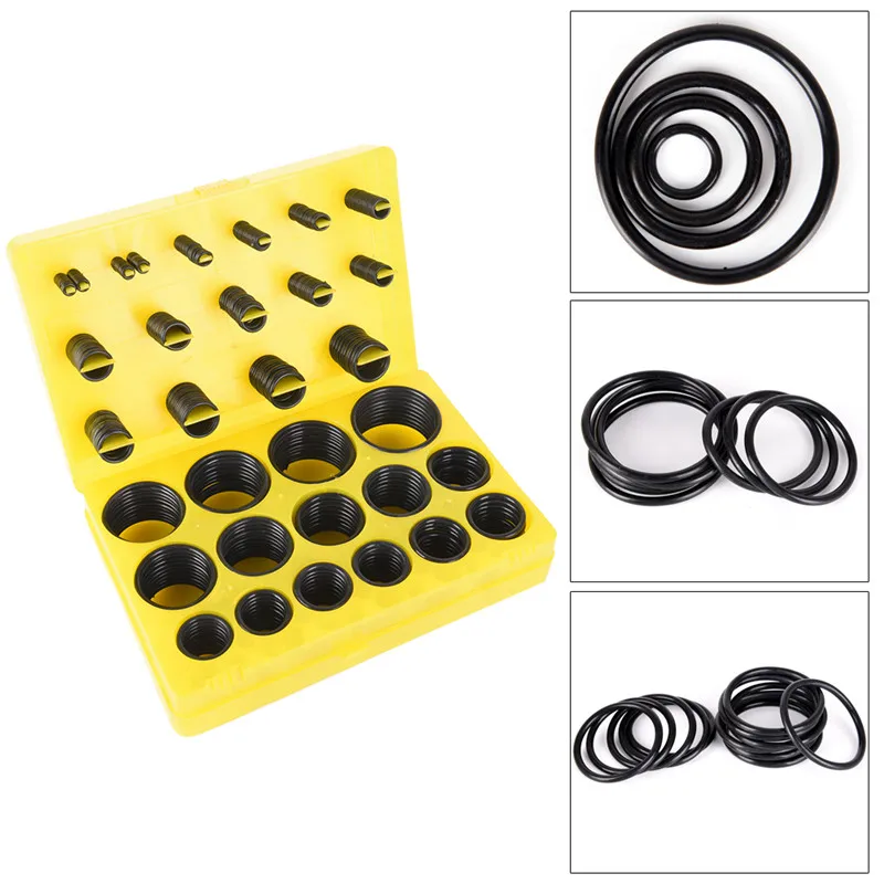 For Car Universal 386pcs Black NBR O Ring Seal Kit 30 Different Sizes Rubber O-ring Sealing Gasket Assortment Set
For Car Universal 386pcs Black NBR O Ring Seal Kit 30 Different Sizes Rubber O-ring Sealing Gasket Assortment Set