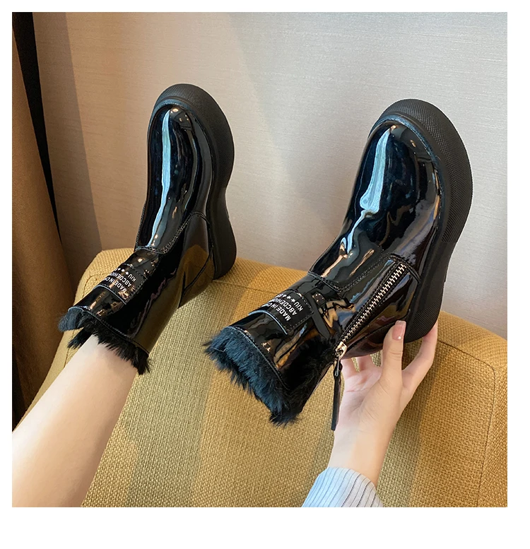 Women Boots White Winter Zip Shoes for Women Ankle Boots Warm Snow Botas De Mujer Black Platform Shoes with Heels Boots Female
Women Boots White Winter Zip Shoes for Women Ankle Boots Warm Snow Botas De Mujer Black Platform Shoes with Heels Boots Female