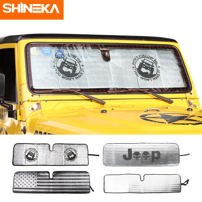 Автомобильный козырек на лобовое стекло SHINEKA, солнцезащитный козырек на лобовое стекло для Jeep Wrangler TJ JK 1997-2017
Автомобильный козырек на лобовое стекло SHINEKA, солнцезащитный козырек на лобовое стекло для Jeep Wrangler TJ JK 1997-2017