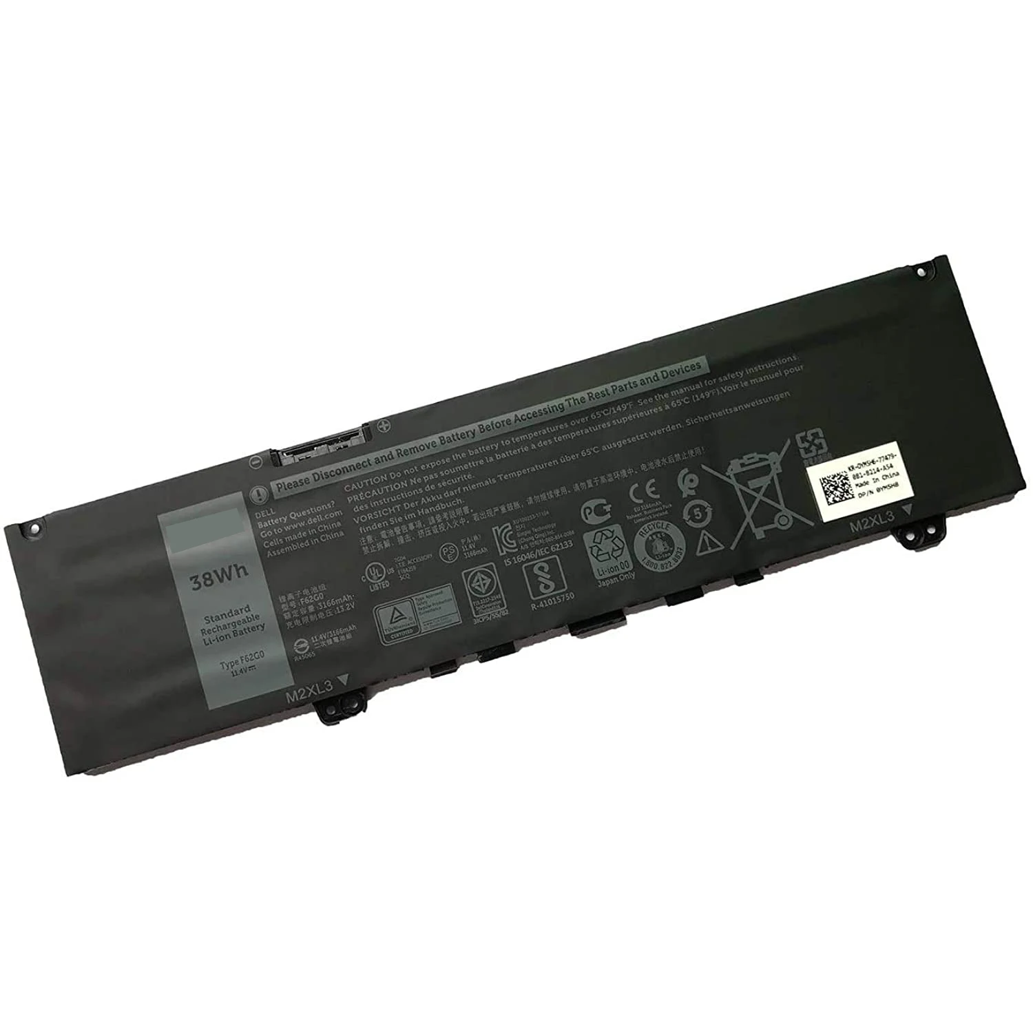 38Wh New Genuine Original F62G0 F62GO Laptop Battery For Dell Inspiron 13 7370 7373 7380 7386 Vostro 13-5370 P83G P87G P91G
38Wh New Genuine Original F62G0 F62GO Laptop Battery For Dell Inspiron 13 7370 7373 7380 7386 Vostro 13-5370 P83G P87G P91G