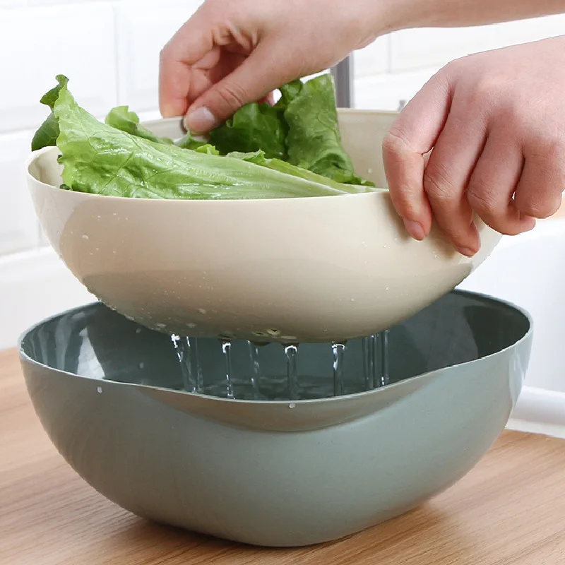 Double-layer leaching basket fruit basin wash fruit basin household creative fruit basket washing basket kitchen drain basket
Double-layer leaching basket fruit basin wash fruit basin household creative fruit basket washing basket kitchen drain basket