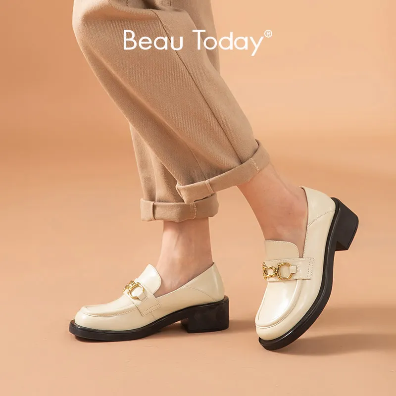 BeauToday Chunky Loafers Women Genuine Cow Leather Round Toe Metal Buckle Decoration Platform Slip On Lady Shoes Handmade 27627
BeauToday Chunky Loafers Women Genuine Cow Leather Round Toe Metal Buckle Decoration Platform Slip On Lady Shoes Handmade 27627