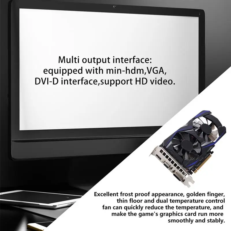 Graphic Card 4G GTX1050TI HD Video Card PCI-E 3.0 with PWM Temperature Control Heat Dissipation 
Graphic Card 4G GTX1050TI HD Video Card PCI-E 3.0 with PWM Temperature Control Heat Dissipation