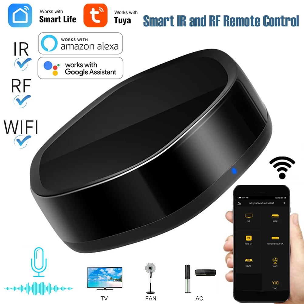 Smart IR and RF Remote Control for Smart Home WiFi IR Blaster Support APP Control, Alexa, Google Assistant
Smart IR and RF Remote Control for Smart Home WiFi IR Blaster Support APP Control, Alexa, Google Assistant