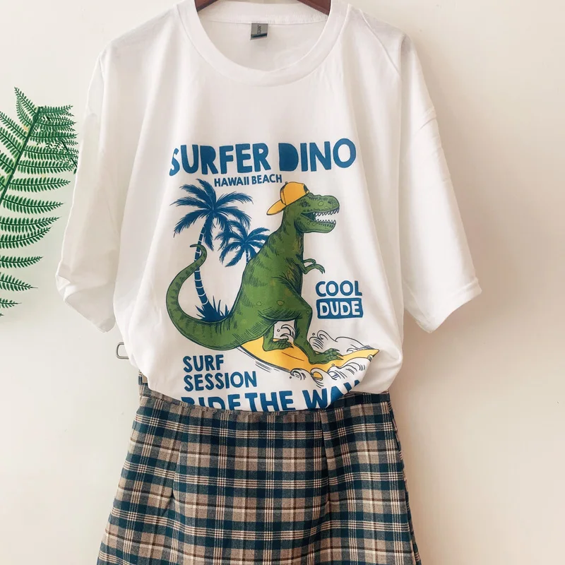 Fashionshow-JF Short Sleeve Surf Dino T-Shirt Women Tee Shirt How Deep Is Our Love T Shirt Women Casual O-neck Hipster Tshirt
Fashionshow-JF Short Sleeve Surf Dino T-Shirt Women Tee Shirt How Deep Is Our Love T Shirt Women Casual O-neck Hipster Tshirt