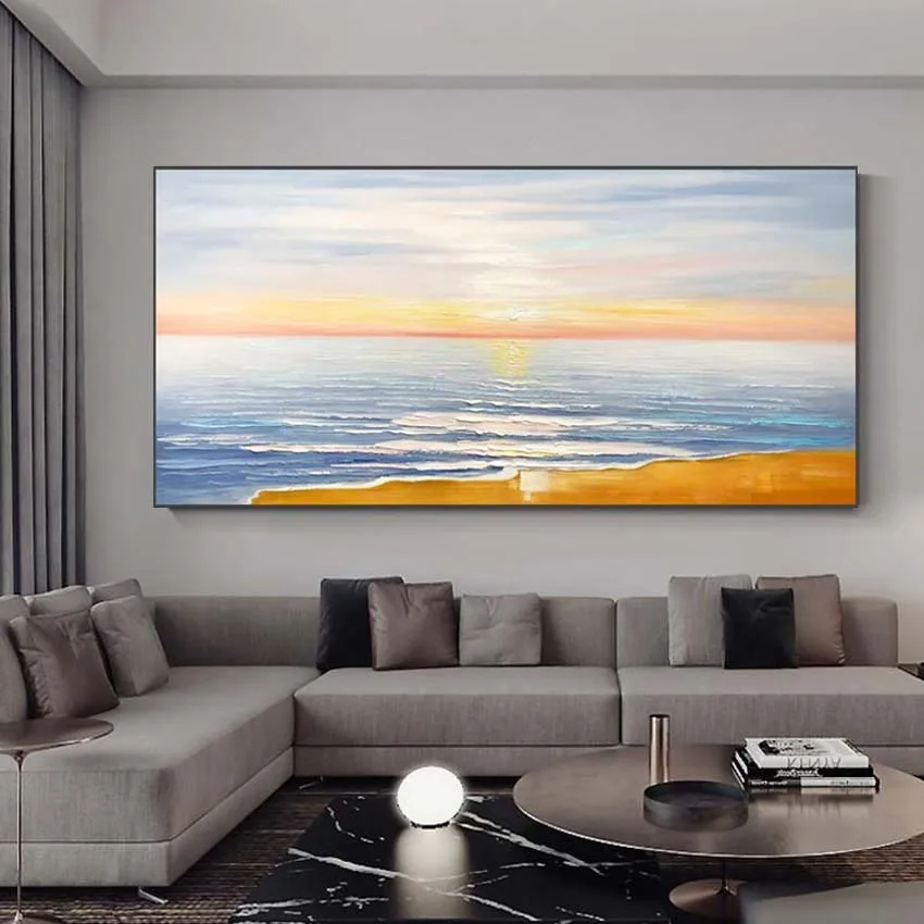 Абстрактный настенный постер ручной работы с изображением восхода солнца 
Абстрактный настенный постер ручной работы с изображением восхода солнца