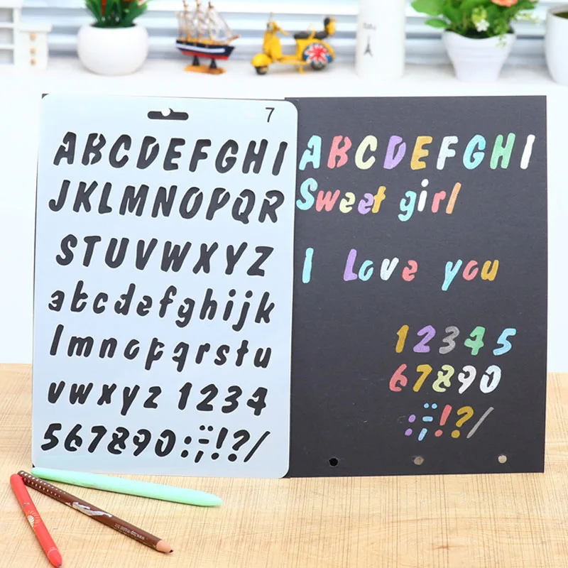 Alphabet Number Lettering Hollow DIY Stencil Template Letter Scrapbooking Stencils Painting Paper Craft Word Sstencil Reusable
Alphabet Number Lettering Hollow DIY Stencil Template Letter Scrapbooking Stencils Painting Paper Craft Word Sstencil Reusable