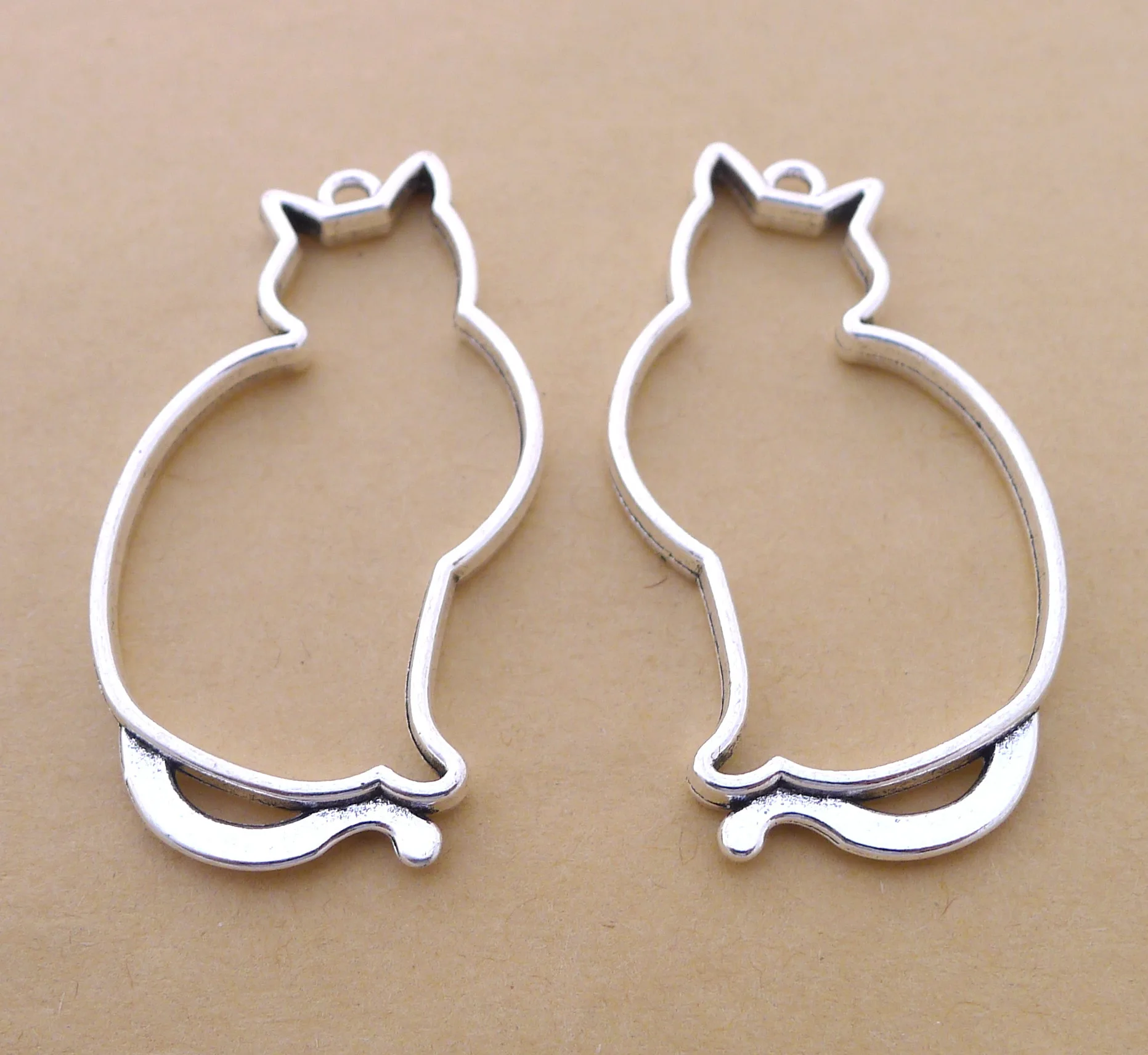 Handmade Earrings Charms Diy Accessories For Jewelry Pendant Bracelet 3pcs 53x30mm Antique Silver Color Hollow Cat Charms
Handmade Earrings Charms Diy Accessories For Jewelry Pendant Bracelet 3pcs 53x30mm Antique Silver Color Hollow Cat Charms