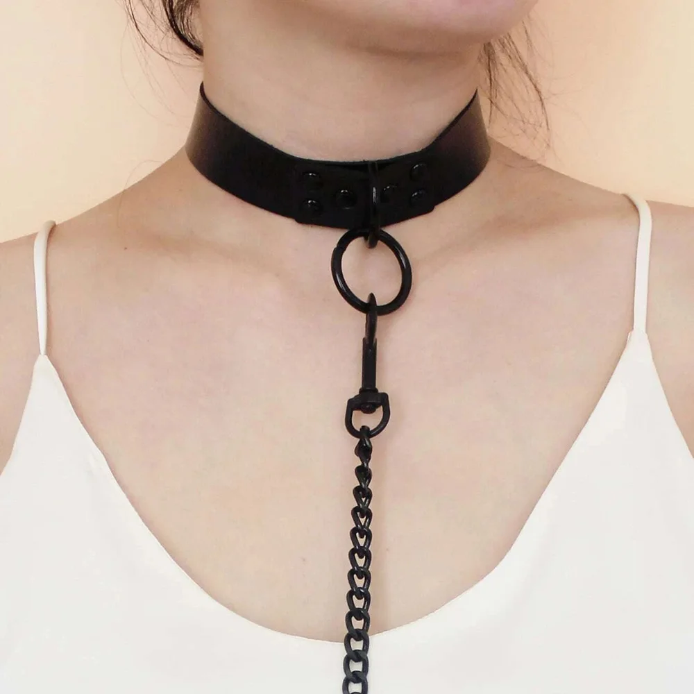 Kirykle Sexy punk Choker Collar leather choker Bondage cosplay Goth jewelry women gothic necklace Harajuku accessories
Kirykle Sexy punk Choker Collar leather choker Bondage cosplay Goth jewelry women gothic necklace Harajuku accessories