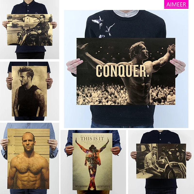 Singer Michael Jackson Hollywood movie football star nostalgic retro kraft poster decor painting 51x35.5cm
Singer Michael Jackson Hollywood movie football star nostalgic retro kraft poster decor painting 51x35.5cm