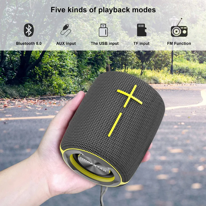 Bluetooth Speaker Portable Sound Column TWS Outdoor IPX5 Waterproof Subwoofer with AUX/TF/USB/FM Radio Music Center caixa de som
Bluetooth Speaker Portable Sound Column TWS Outdoor IPX5 Waterproof Subwoofer with AUX/TF/USB/FM Radio Music Center caixa de som