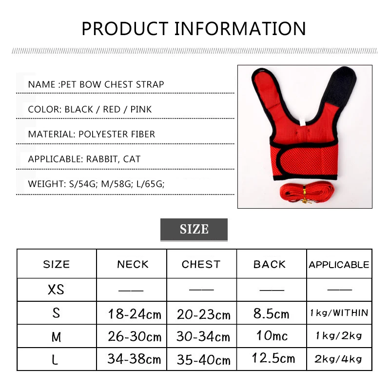 Cat Harnesses Leash Set Pet Harness With Cute Bow Adjustable Breathable Mesh Vest For Kitty Puppy Pet Chest Strap Leashes Sets
Cat Harnesses Leash Set Pet Harness With Cute Bow Adjustable Breathable Mesh Vest For Kitty Puppy Pet Chest Strap Leashes Sets