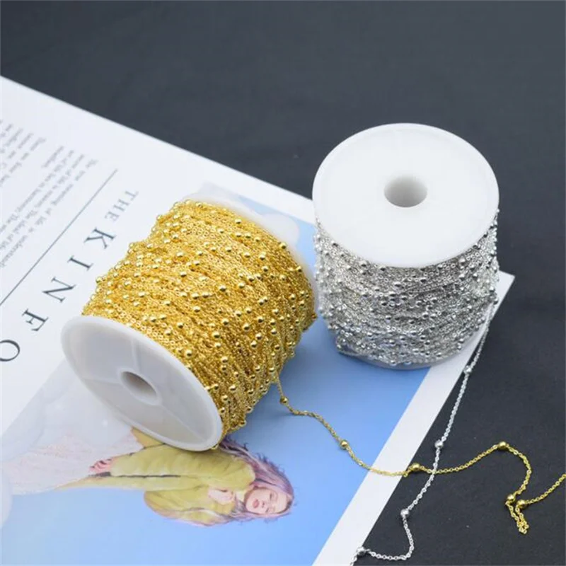 2m Copper Cable Chains with 2mm Balls Bulk for DIY Necklace Findings Bracelets Anklets Components Jewelry Making Accessories
2m Copper Cable Chains with 2mm Balls Bulk for DIY Necklace Findings Bracelets Anklets Components Jewelry Making Accessories
