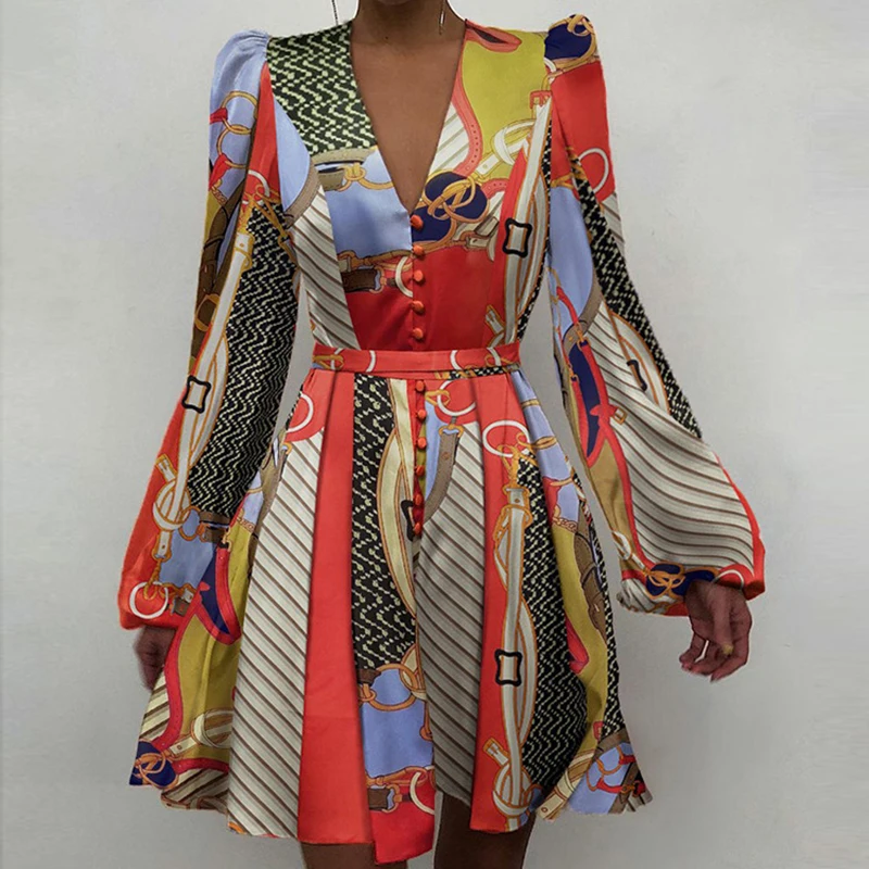 Women's Summer 2021 New V-neck Temperament Slim Dress Lantern Sleeve Casual Long Sleeve Vestibule Short Skirt
Women's Summer 2021 New V-neck Temperament Slim Dress Lantern Sleeve Casual Long Sleeve Vestibule Short Skirt