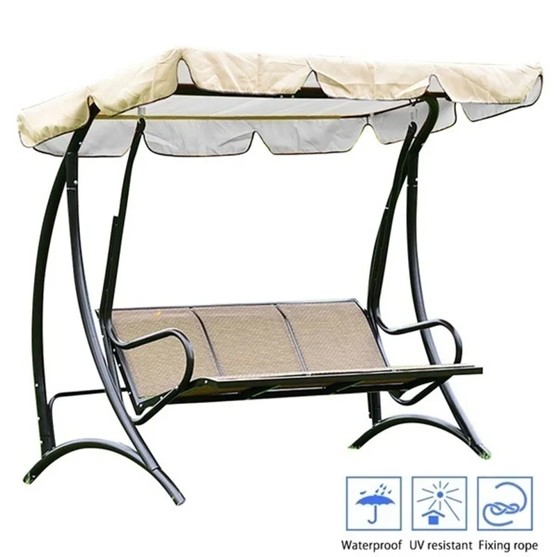 3 Seat Garden Swing Chair Canopy Cover Shade Sail Waterproof UV Resistant Outdoor Courtyard Hammock Tent Swing Top Cover NO Fade 
3 Seat Garden Swing Chair Canopy Cover Shade Sail Waterproof UV Resistant Outdoor Courtyard Hammock Tent Swing Top Cover NO Fade