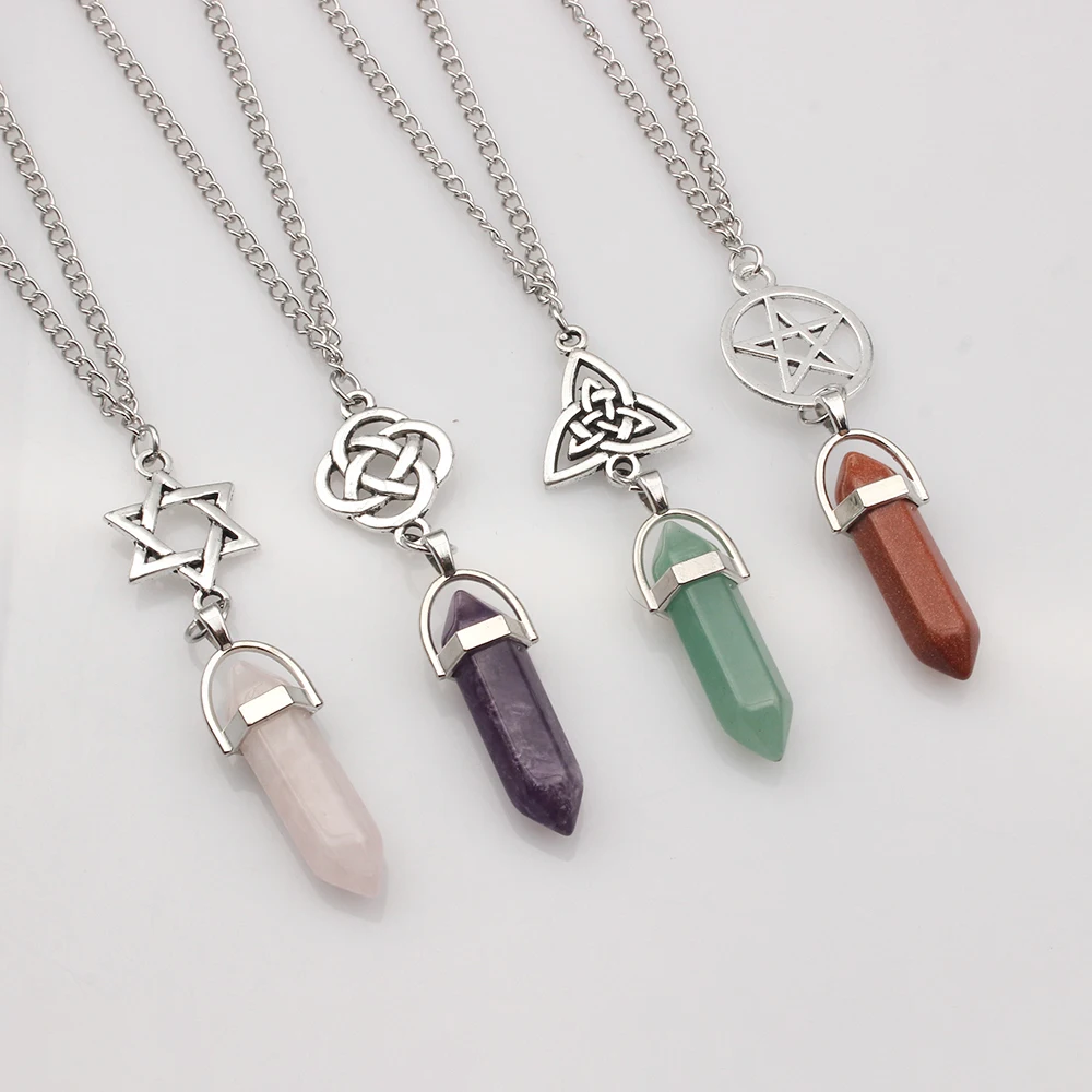 1pcs Fashion Necklace Natural Stone Amethyst Crystal Pendant Pentagram Hexagon Chakra Pendant Charms For Men Women Gifts DIY
1pcs Fashion Necklace Natural Stone Amethyst Crystal Pendant Pentagram Hexagon Chakra Pendant Charms For Men Women Gifts DIY