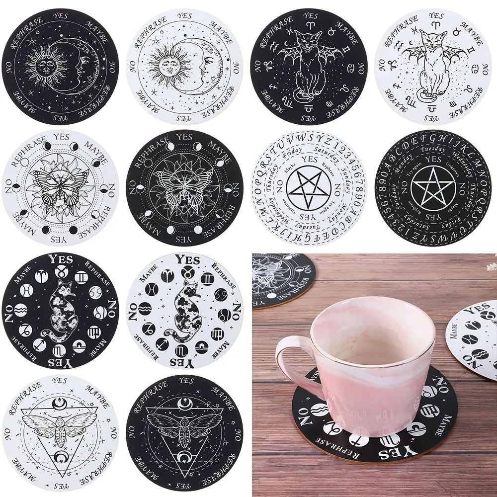 with Stars Sun and Moon Crystal Hexagonal Pointed Cat Pattern Black White Color Wooden Pendulum Board Slice Wood Base
with Stars Sun and Moon Crystal Hexagonal Pointed Cat Pattern Black White Color Wooden Pendulum Board Slice Wood Base
