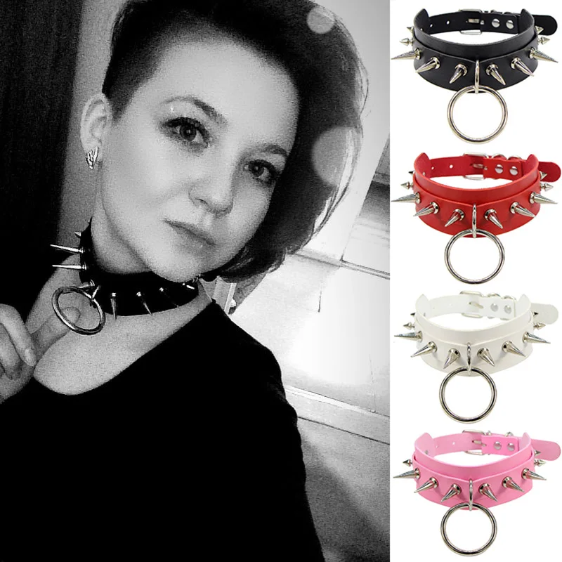 Women Goth Leather Punk Chain Harajuku Necklace Metal O-Round Collar Harness Choker Necklace Punk Rivet Party jewelry
Women Goth Leather Punk Chain Harajuku Necklace Metal O-Round Collar Harness Choker Necklace Punk Rivet Party jewelry