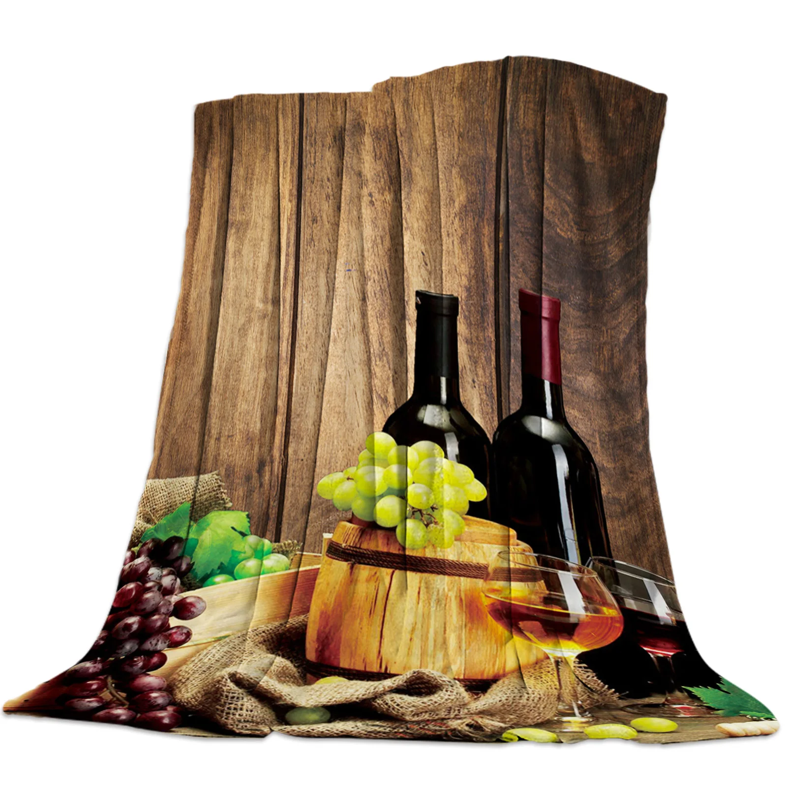 Wine Glass Wine Fruit Grapes Throw Blanket Portable Soft Blanket for Sofa Microfiber Flannel Blankets for Beds
Wine Glass Wine Fruit Grapes Throw Blanket Portable Soft Blanket for Sofa Microfiber Flannel Blankets for Beds
