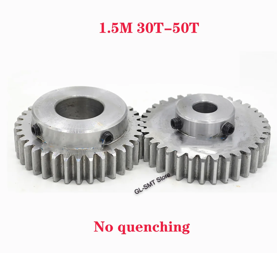 1Pcs 1.5 Module Spur Gear Motor Gear 1.5M 30T/35T/40T/50T 45# Steel No Quenching Mechanical Transmission Gear Bore 6/8/10-25mm
1Pcs 1.5 Module Spur Gear Motor Gear 1.5M 30T/35T/40T/50T 45# Steel No Quenching Mechanical Transmission Gear Bore 6/8/10-25mm