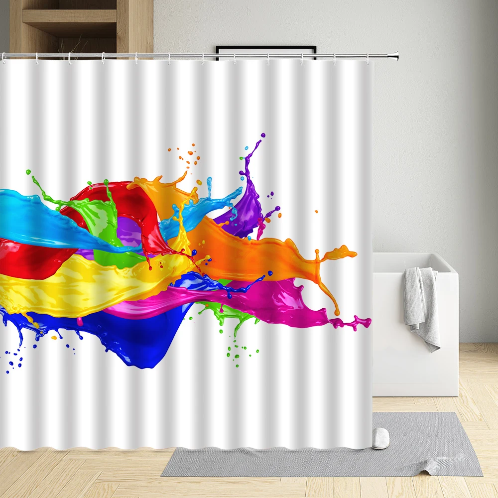 Color Creative Shower Curtain Modern Eco-Friendly Fabric Polyester Waterproof Cloth Curtains Bathtub Decor Bath Screen With Hook
Color Creative Shower Curtain Modern Eco-Friendly Fabric Polyester Waterproof Cloth Curtains Bathtub Decor Bath Screen With Hook