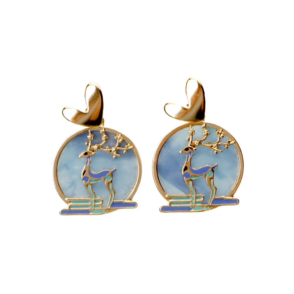 2020 new Chinese style koi god deer pattern earrings fashion fairy ancient style earrings wholesale customization
2020 new Chinese style koi god deer pattern earrings fashion fairy ancient style earrings wholesale customization