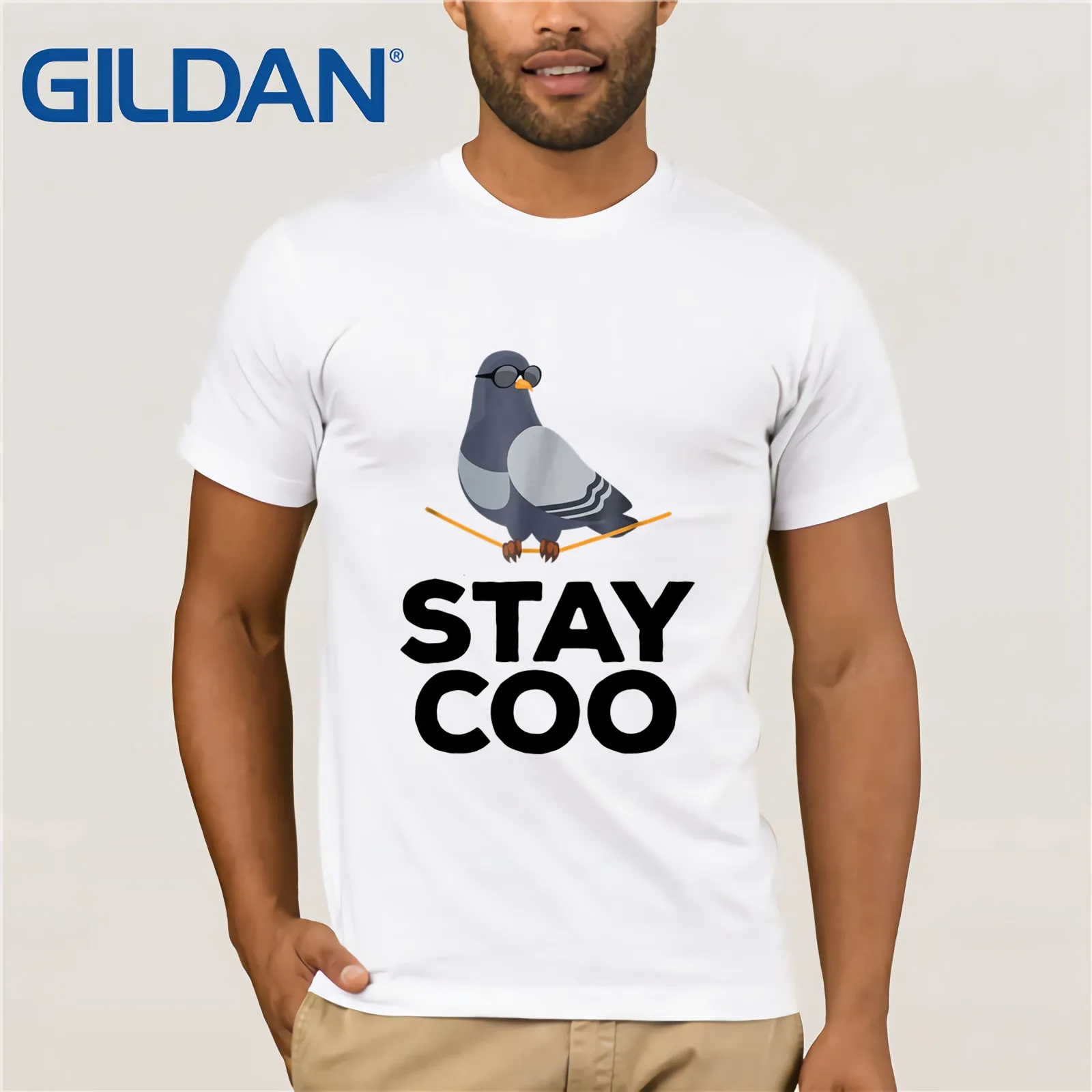 Фото Мужская футболка с коротким рукавом Stay Coo Bird забавная крутая - купить