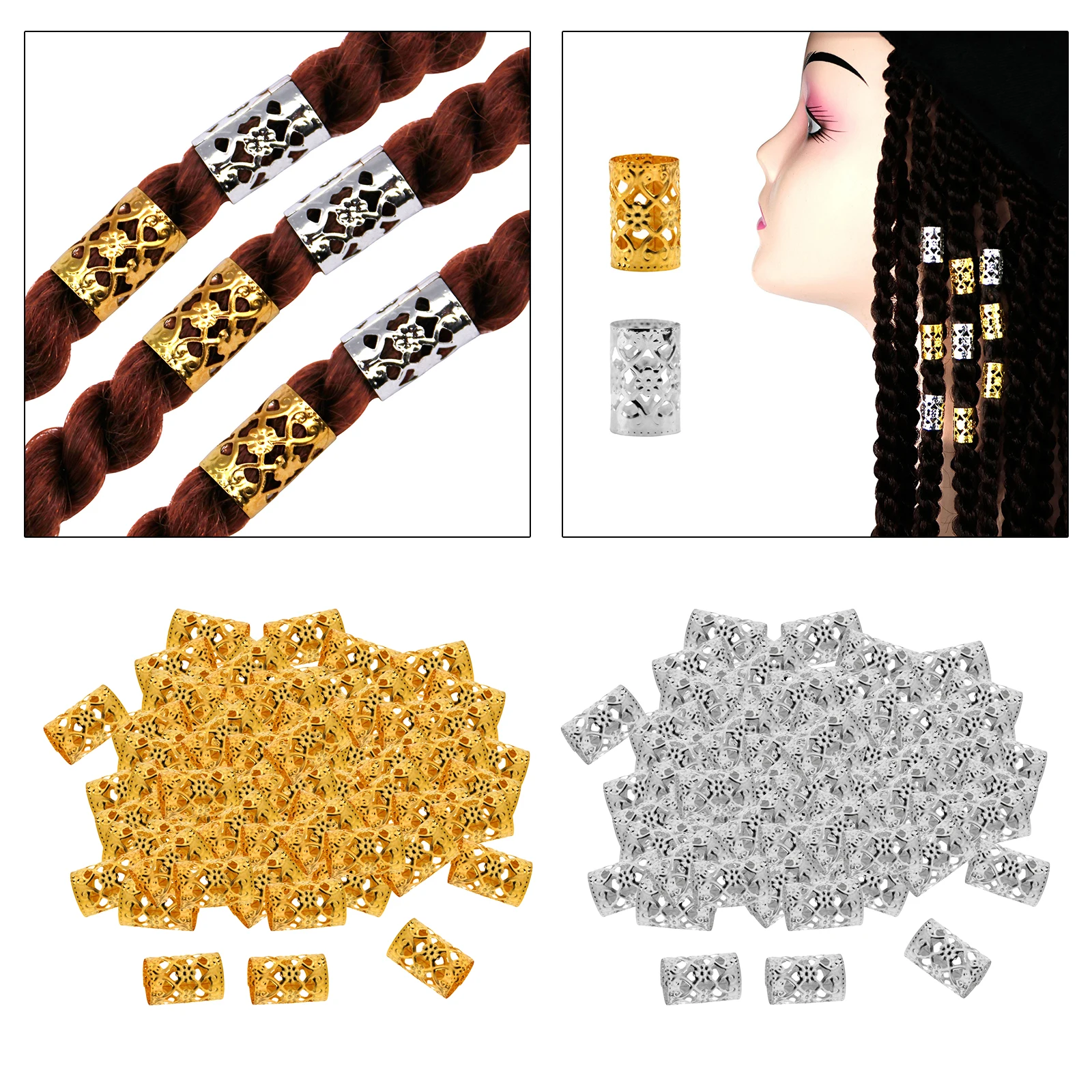 100x Hair Styling Dreadlocks Bead Hair Ring Decoration Braiding Hair Braid Cuff Clip 8mm
100x Hair Styling Dreadlocks Bead Hair Ring Decoration Braiding Hair Braid Cuff Clip 8mm