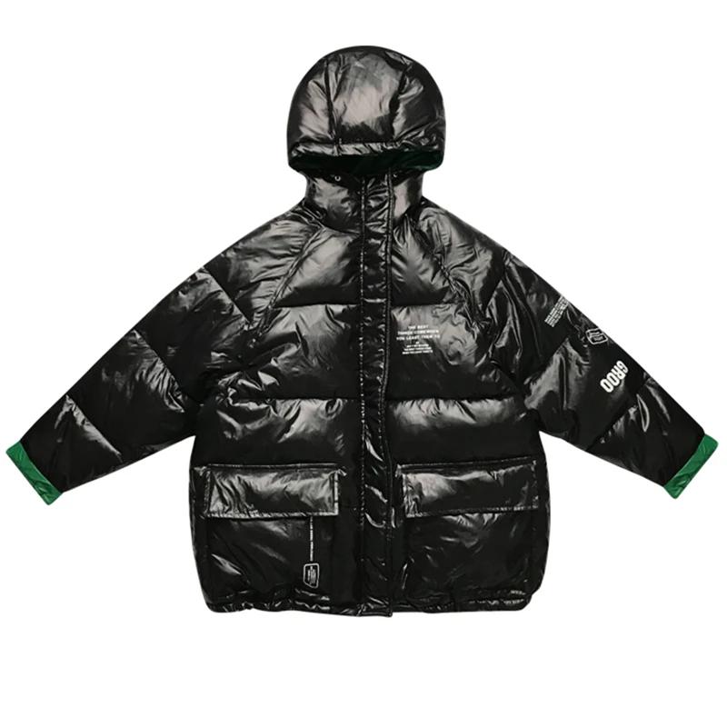 2020 Glossy Winter Padded Jacket Women Harajuku Oversize Overcoat Jacket Letter Print Loose Hooded Parkas Women Streetwear G261
2020 Glossy Winter Padded Jacket Women Harajuku Oversize Overcoat Jacket Letter Print Loose Hooded Parkas Women Streetwear G261