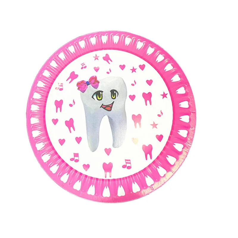 7inch 10pcs Pink Tooth Theme Party Tableware Disposable Paper Plate Birthday Decoration Girl Baby Shower Mousse Dish Supplies
7inch 10pcs Pink Tooth Theme Party Tableware Disposable Paper Plate Birthday Decoration Girl Baby Shower Mousse Dish Supplies