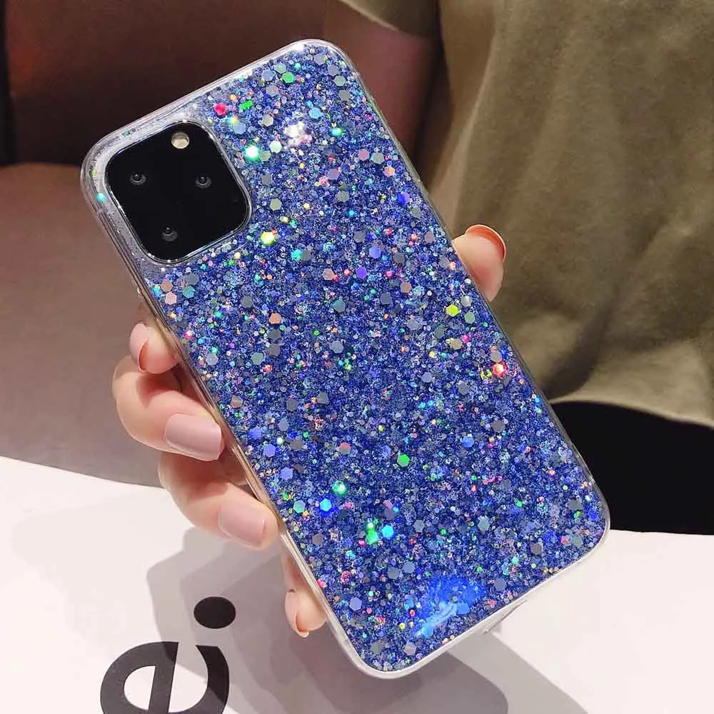 Блестящий кристально чистый чехол для телефона Samsung A6 A8 A9 2018 блестящий Galaxy Note 10 S7 S9