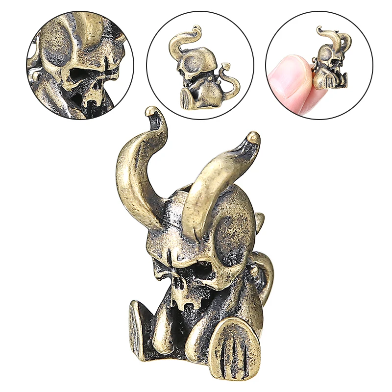 EDC Beads Copper Devil Lanyard Bead Paracord Cutter Tool Pendant Outdoor Camping Bracelet Accessories | Спорт и развлечения