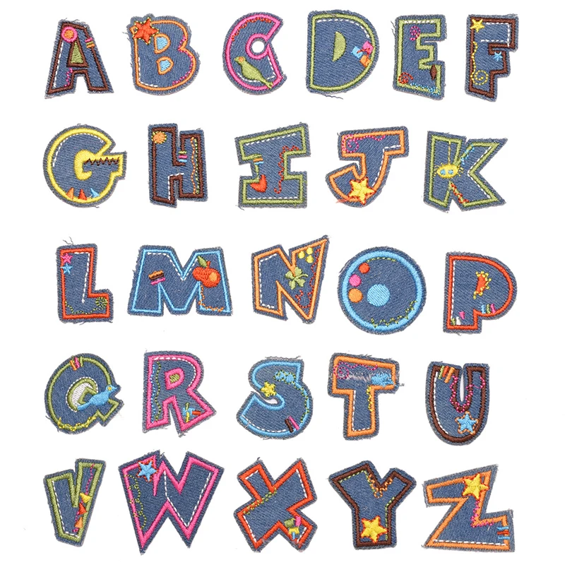 26 Letters A to Z Embroidery Cloth Stickers Children's Cartoon English Alphabet Iron Patch Clothes Jeans Sewing Mend Hole Decor
26 Letters A to Z Embroidery Cloth Stickers Children's Cartoon English Alphabet Iron Patch Clothes Jeans Sewing Mend Hole Decor